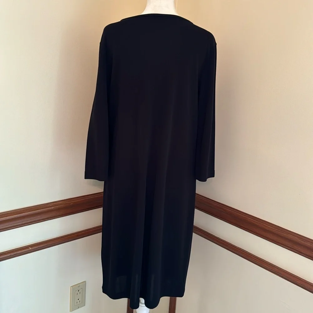 Talbots Basic Black Dress Petite Medium - Picture 3 of 10
